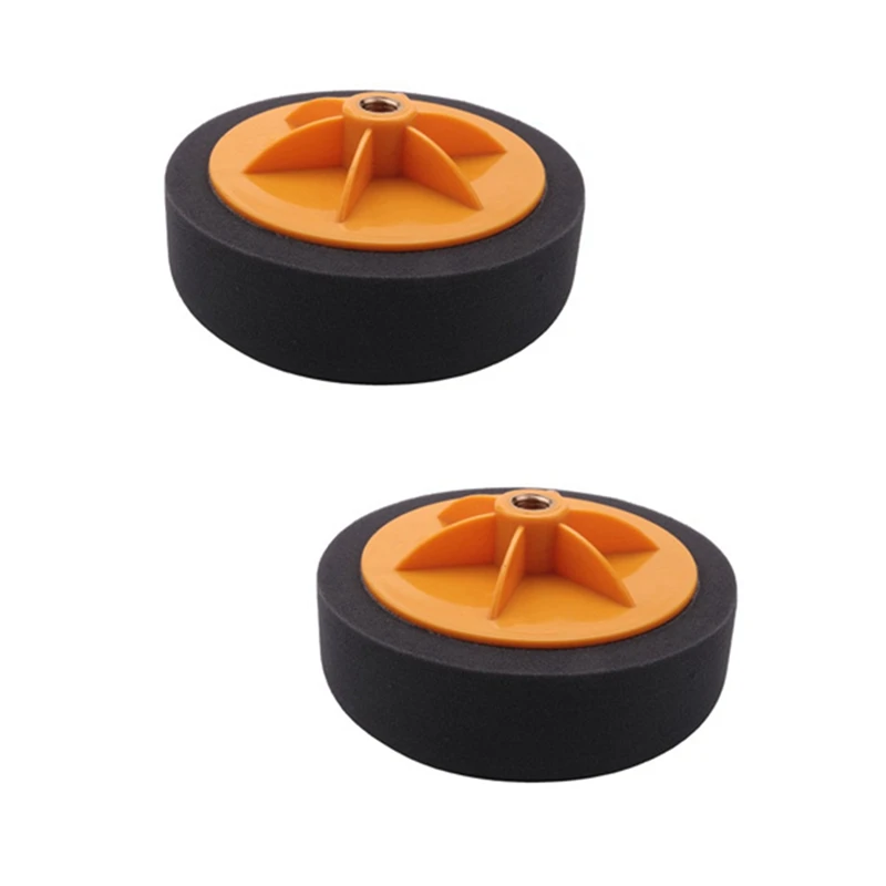 

2 Piece 6 Inch/15Cm Car Polishing Waxing Pad Sponge M14 Wheel Polishing Waxing Pad Kit Tool For Car Polisher Black