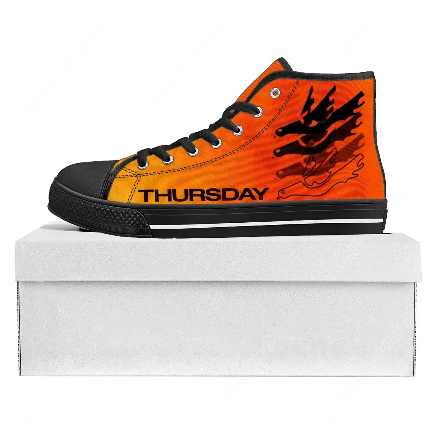 

Thursday Band High Top High Quality Sneakers Mens Womens Teenager Canvas Sneaker Casual Custom Made Shoes Customize Shoe Black
