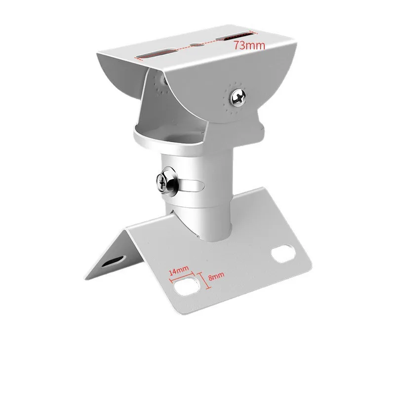 Adjustable Camera Mounting Bracket for Wall Corners with for Dual Rotation 180 Plus 360 Degrees Iron Silver Finish