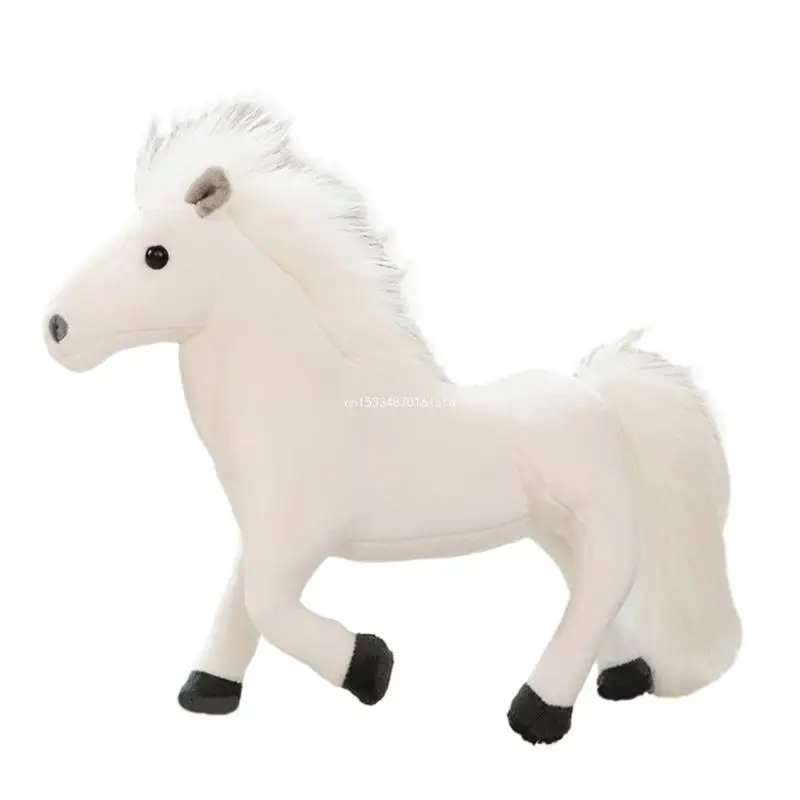 Stuffed Horse Toy Cartoon Horse Figure Soft Toy Room Decoration Emotion Appease for Toddler Girls Office Ornament Dropship