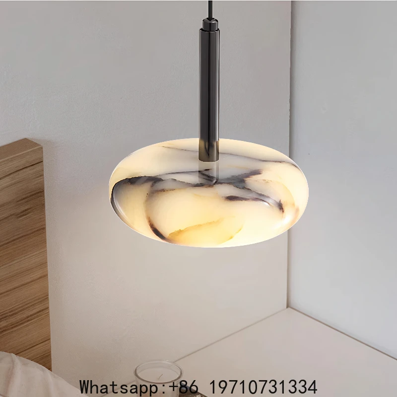 

Designer Creative Marble LED Bedside Pendant Lamp Bedroom Decoration Applicable To Dining Room Living Room Study Illumination
