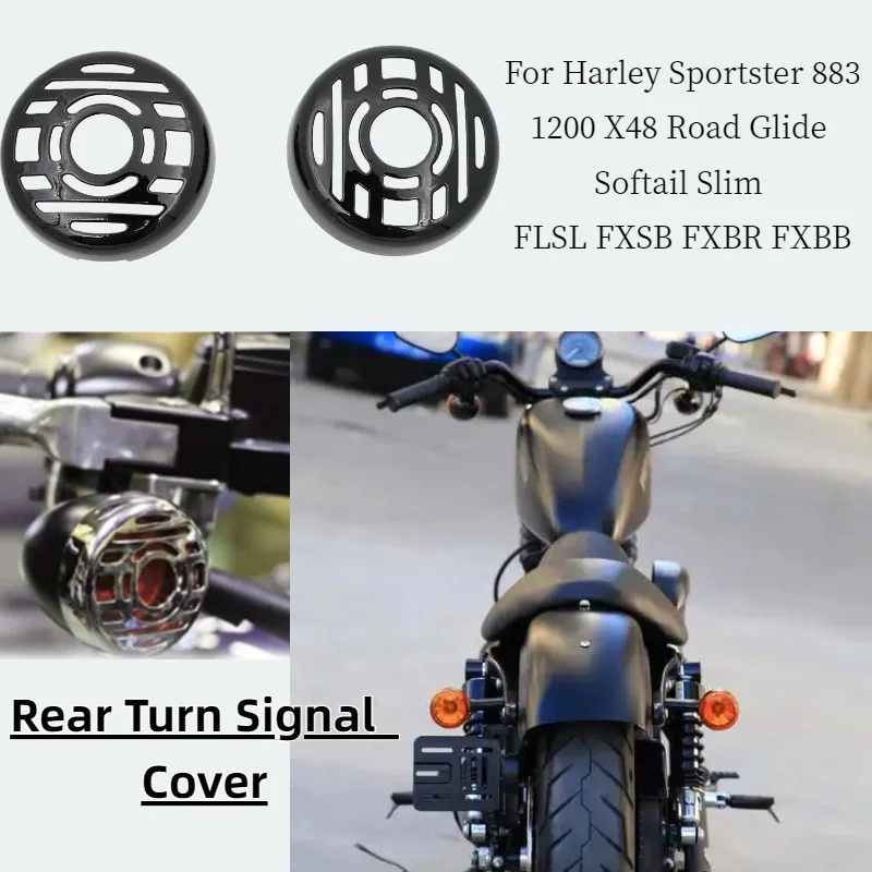 

Для Harley Sportster 883 1200 X48 Road Glide Softail Slim FLSL FXSB FXBR FXBB Защитная крышка для заднего указателя поворота мотоцикла Guar