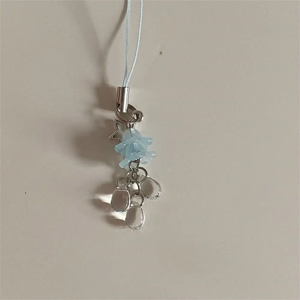 Phone Lanyard Y2k Phone Charm Phonestraps Fairy Core Star Jellyfish Pendant Handmade Glass Phone Chain Strap Car Key Holder
