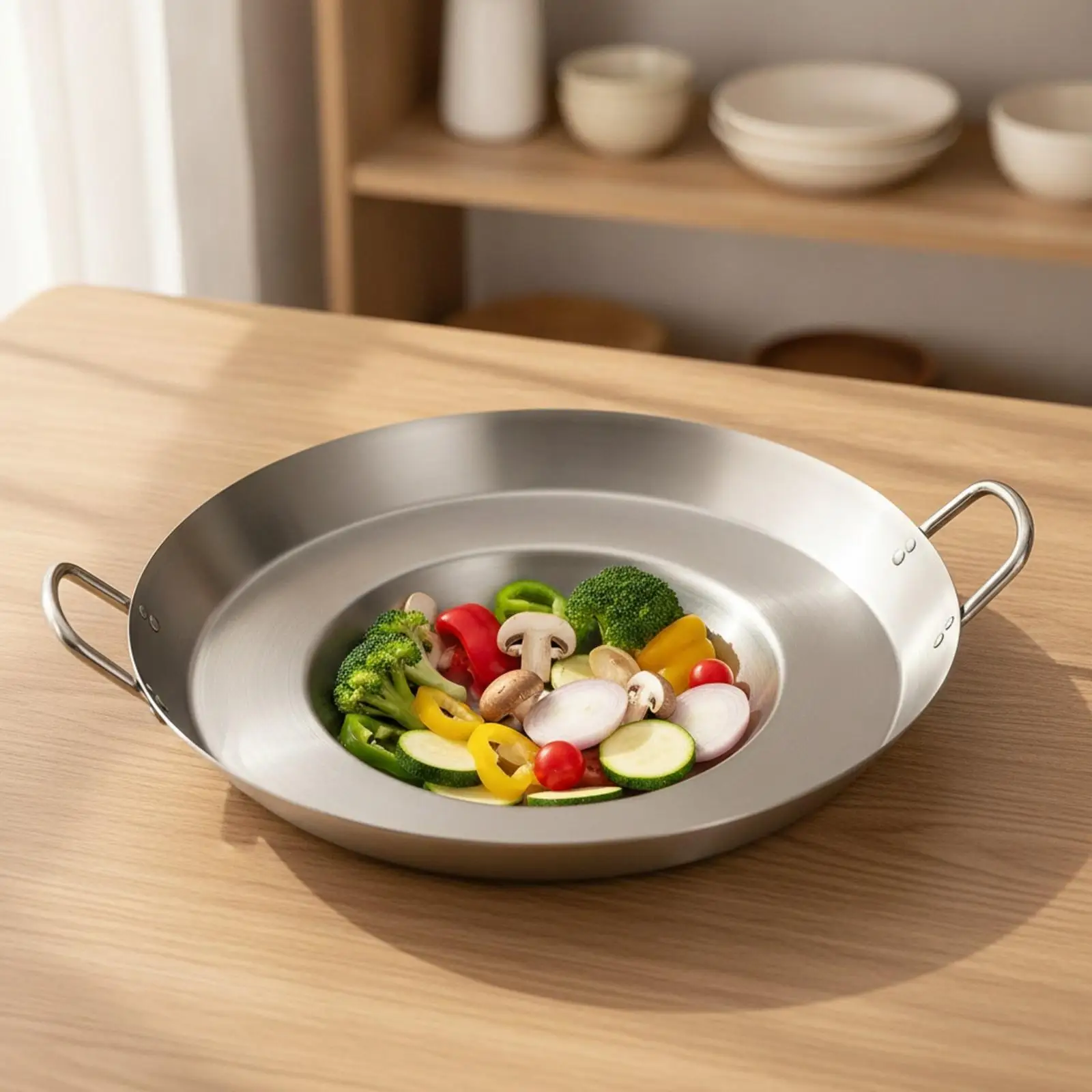 Versatile Stainless Steel Grill Pan for Frying Searing on Gas Cooker Induction Stove for Efficient Meal Prep