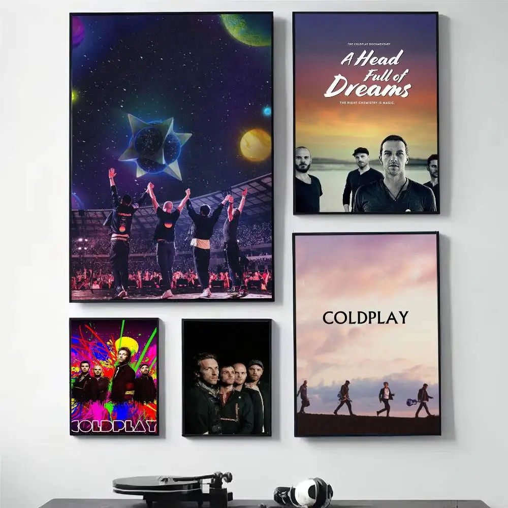

Band C-Coldplay Poster HD Self Adhesive Waterproof Wall Art Ideal for Home Office Dorm Gift