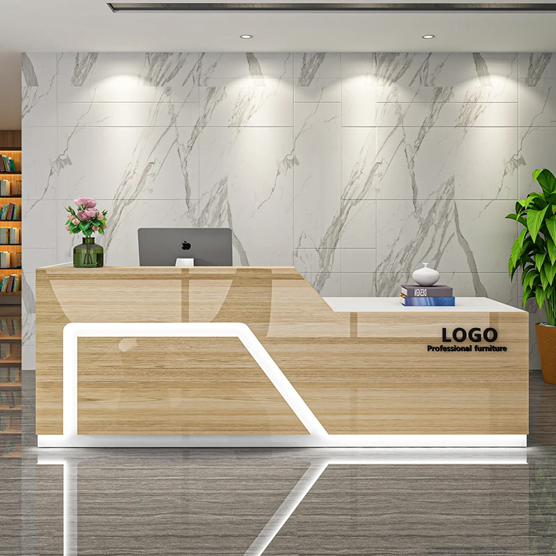 مكاتب استقبال بتصميم بسيط، منظمات ترحيب، مكاتب استقبال للعرض الأوروبي، أثاث تجاري فريد من نوعه من سكريفانيا #6