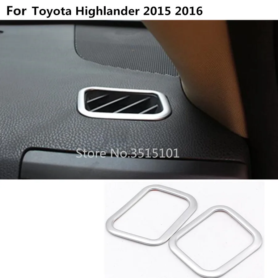 Car Meter Instrumen Air Conditioning Outlet Vent Styling Garnish Cover Frame Trim Stick For Toyota Highlander 2015 2016-2020