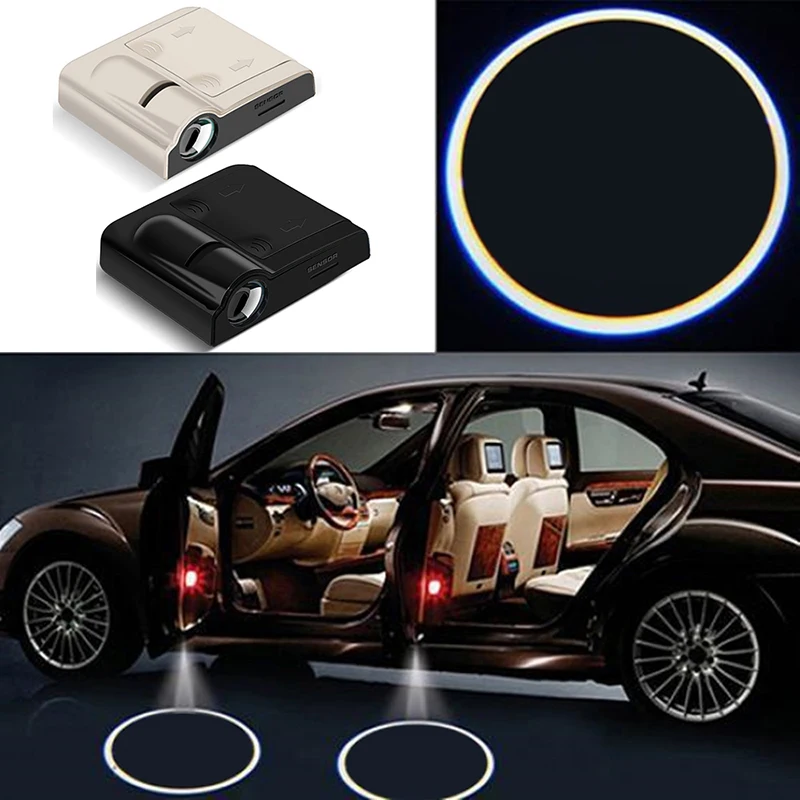 Car Door HD Projector LED Shadow Lights For Universal Vehicle Concierge Lamp Auto Wireless Courtesy Modification Decoration