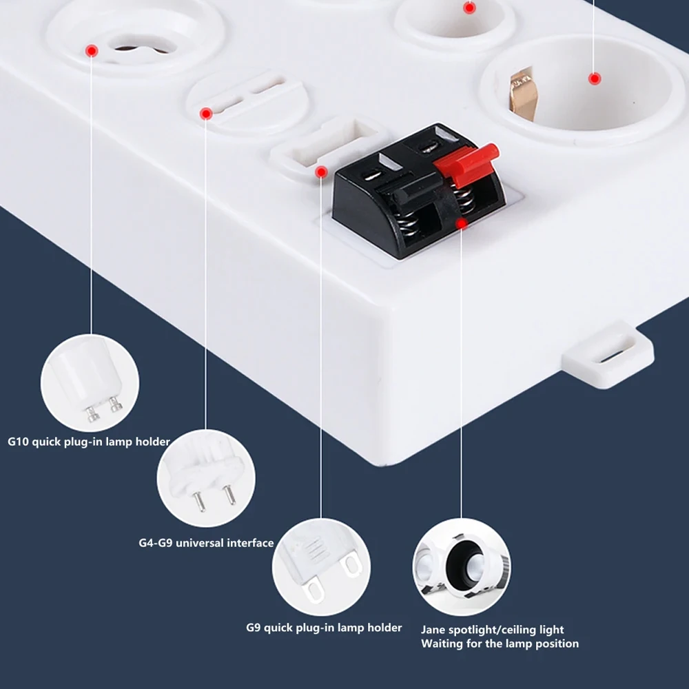 Imagem -02 - Lâmpada Led com Exibição de Energia Tensão Leve Rápido Suporte do Testador Plug ue Exibição de Energia Caixa de Teste Rápido E27 B22 E14