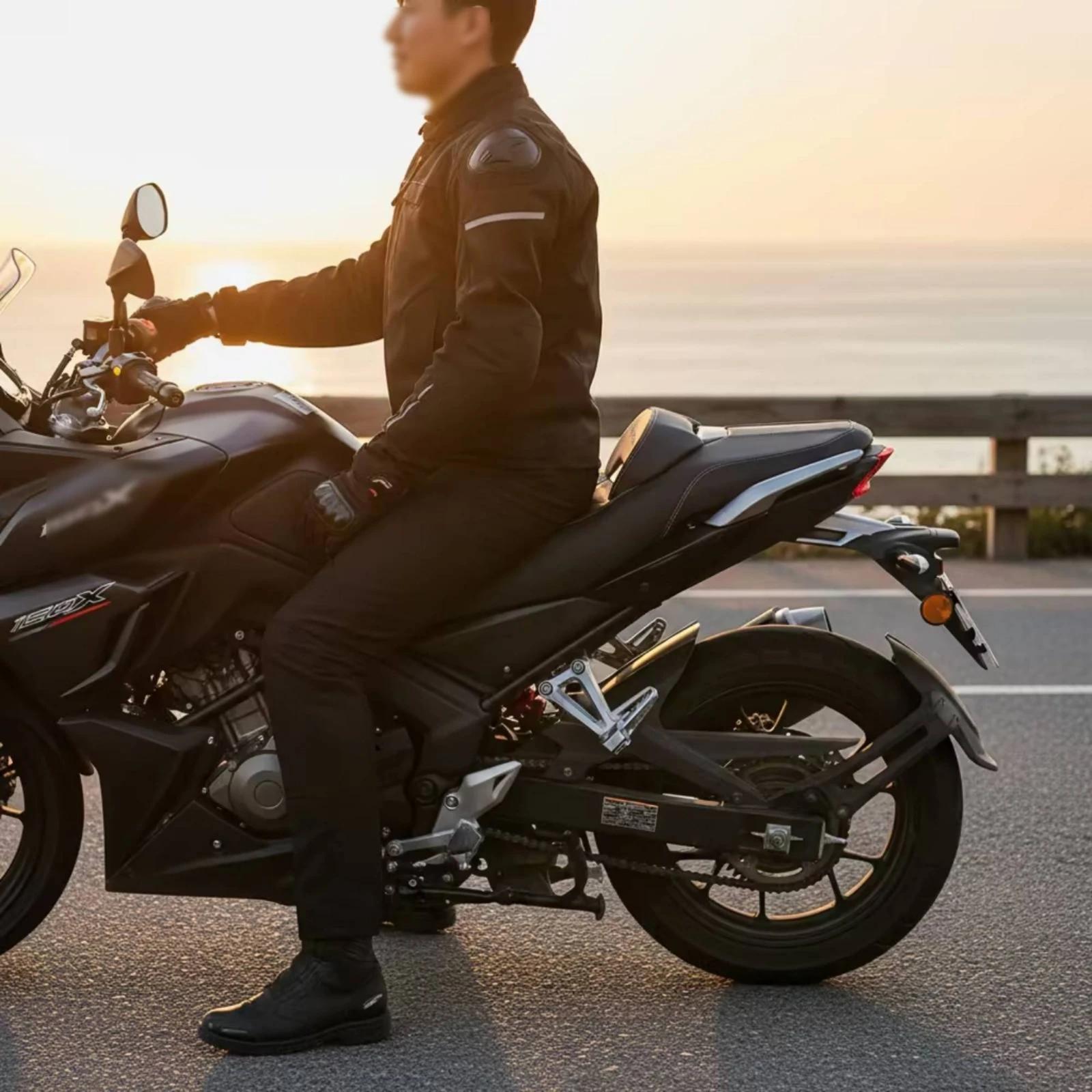 One-Piece Seat with Backrest Waterproof Motorcycle Seat Replacement Contoured Ergonomic for Motorcyclists, Rainy Rides