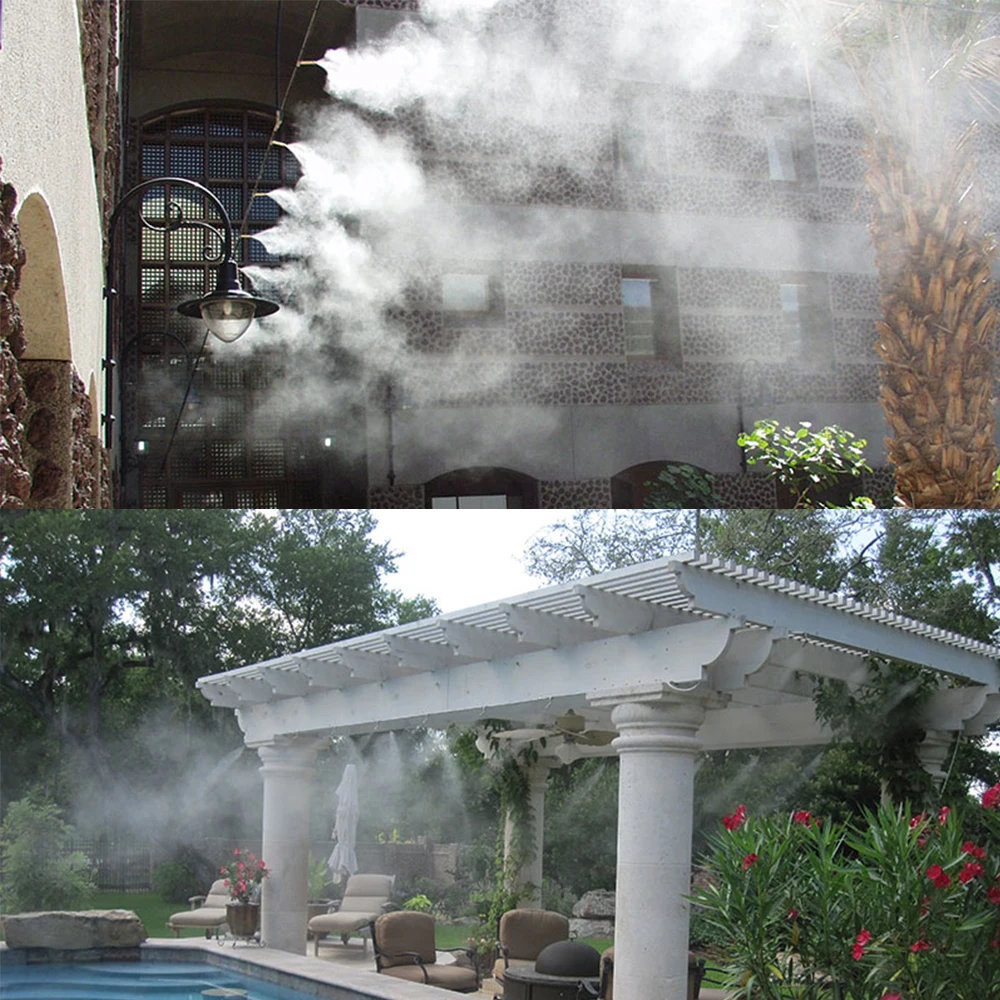 4L/min High Pressure Water Misting System Pump  Outdoor Fog Cooling Machine for Garden Patio  Temperature Control Humidification