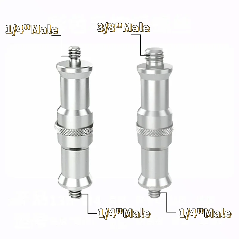 1/4 to 1/4 and 3/8 to 1/4 Photography Conversion Screw Flash Lamp Stand Live Streaming Bracket Installation Screw Nut for Tripod