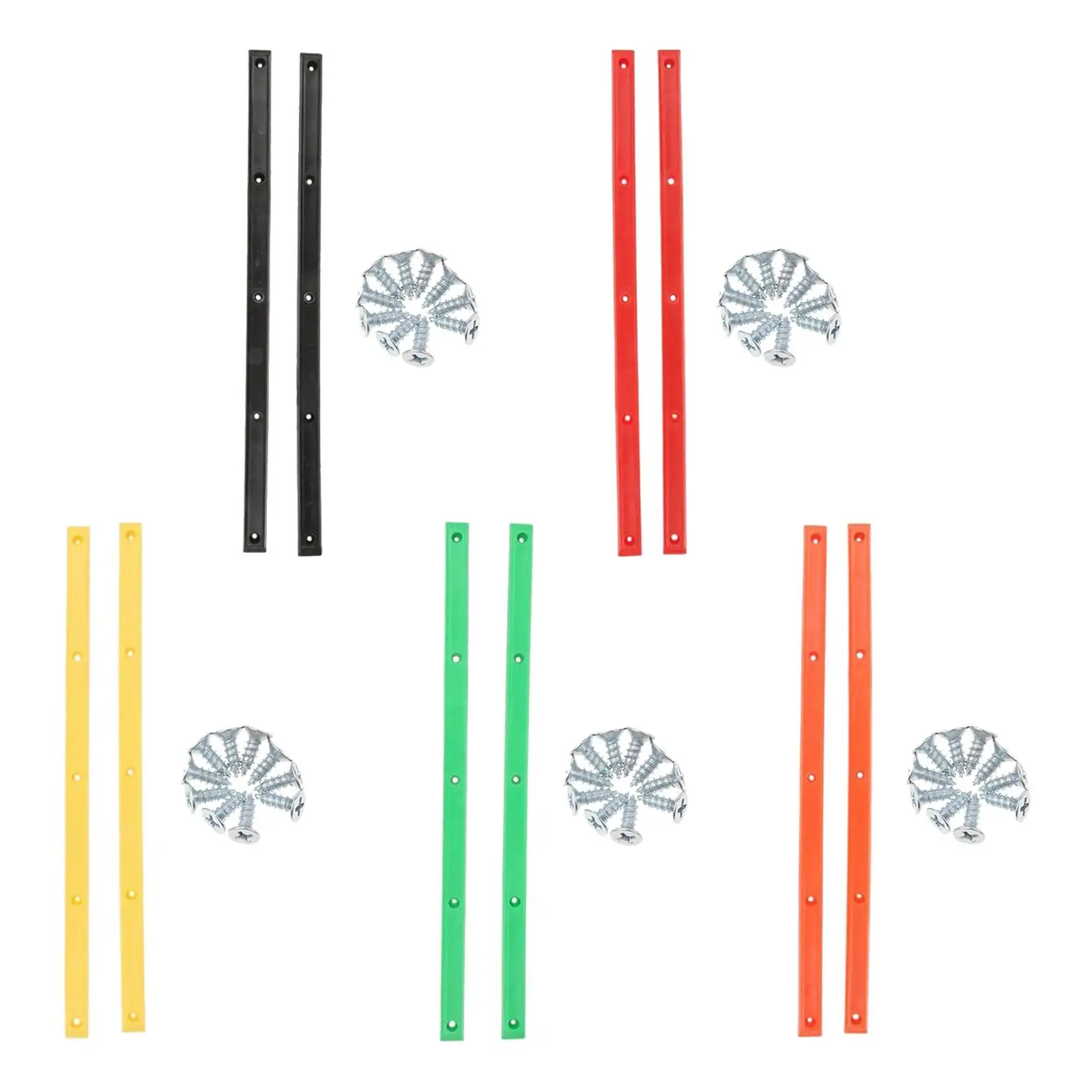 1 Pair Longboard Skateboard Rails With 10 Mounting Screws Part