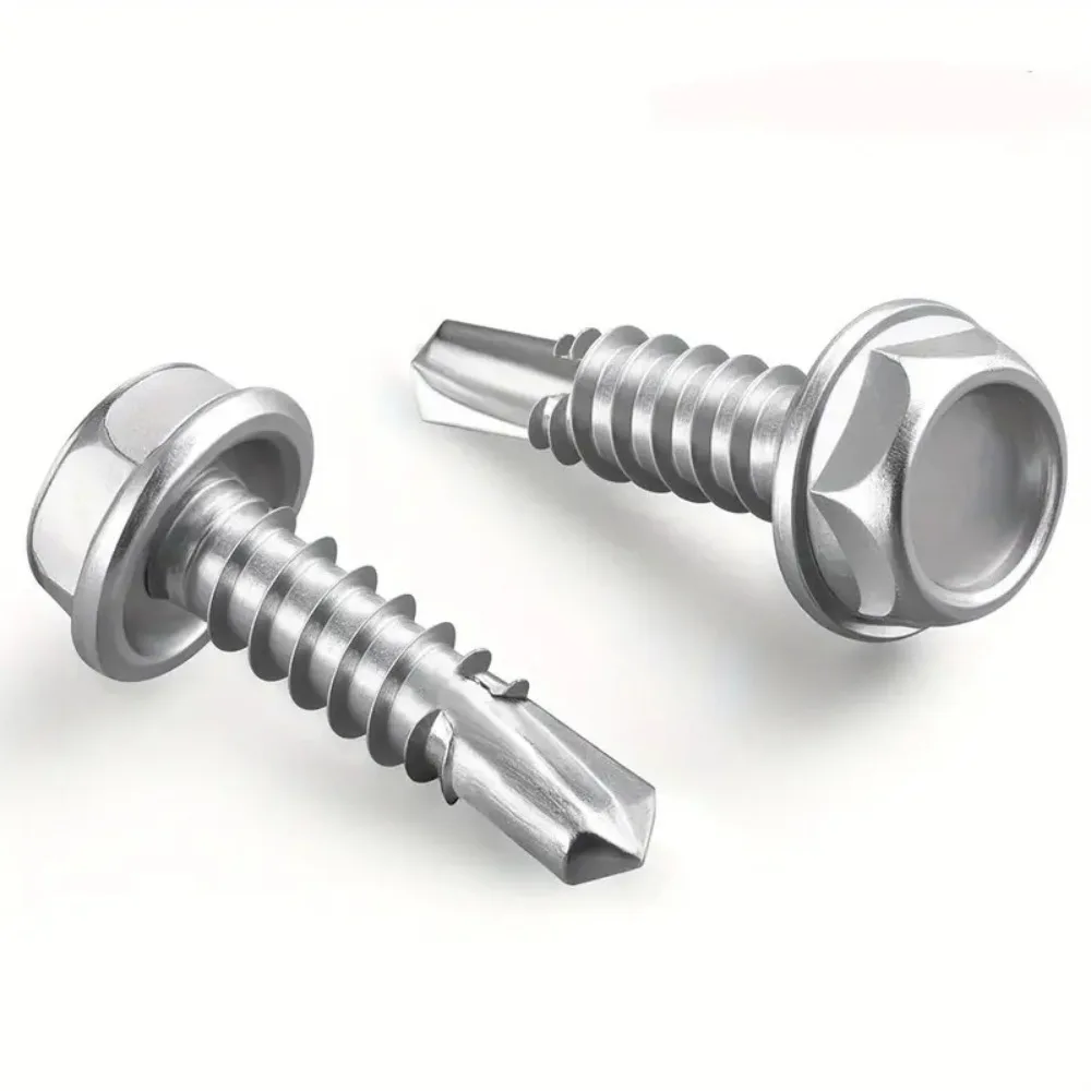 250 قطعة الإمبراطوري/SAE عرافة غسالة رئيس مسامير الحفر الذاتي 410 الفولاذ المقاوم للصدأ الحفر الذيل مسامير بالجملة ل عبر الحدود #5