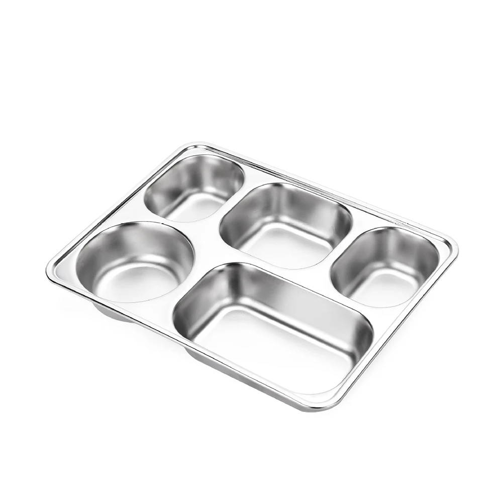 調節可能なプレート,子供用食品制御,ステンレス鋼,5コンパートメント,レストラン,キッチン食器