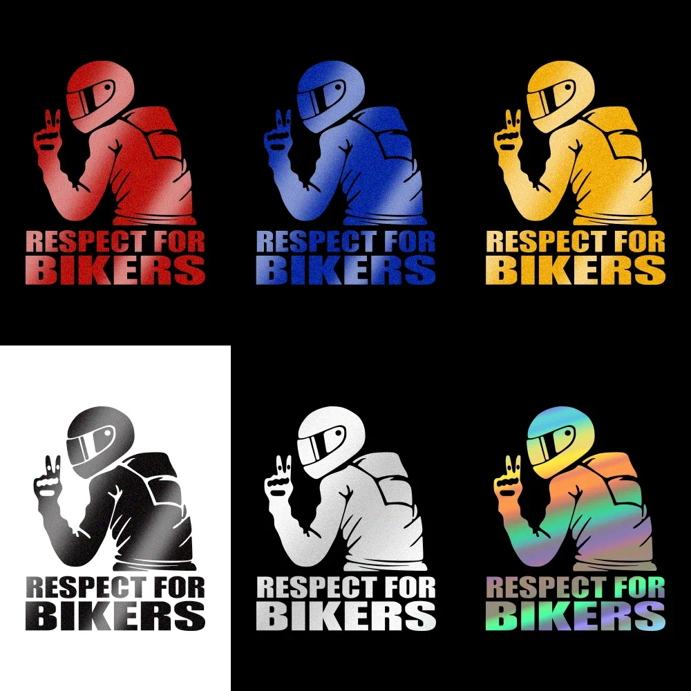 Respect For Biker Motorcycle Sticker Creative Waterproof Reflective Sticker Decal Funny Vinyl Motorcycle Car Styling Decoration