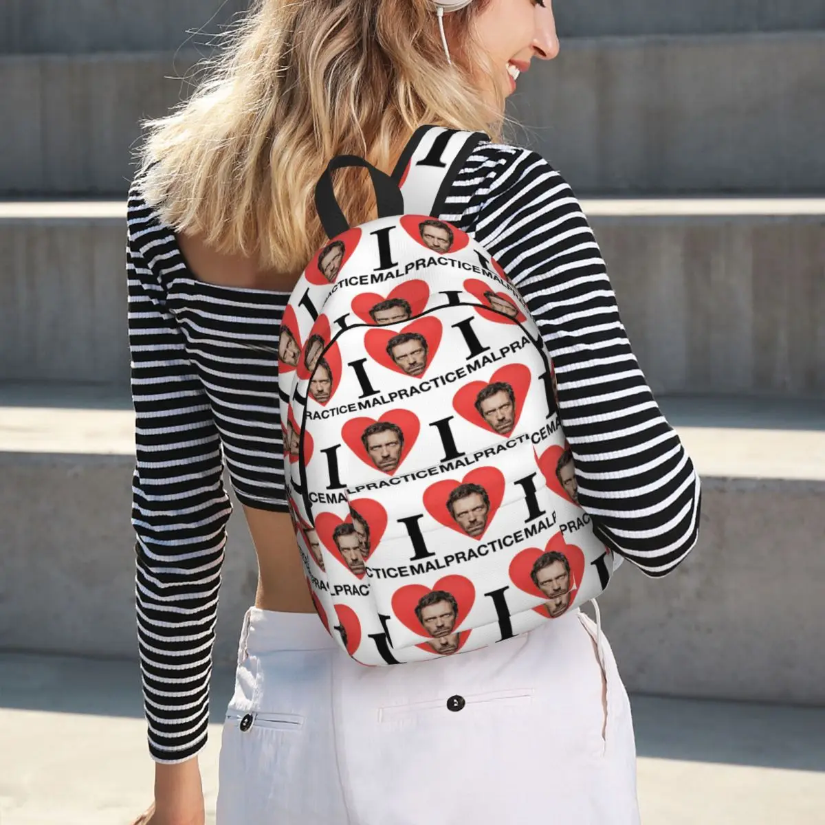 House MD Malpractice Enthusiast Merch Backpack Hot Sale Daypack Large Capacity BookBag School Bag Shoulder Bags for Men Women