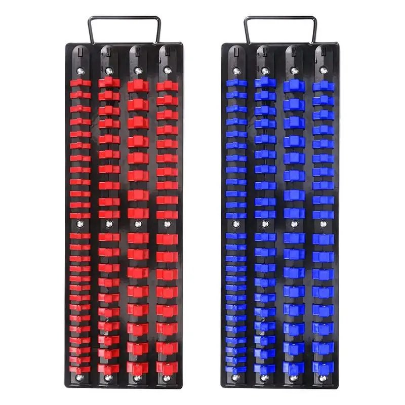 

Socket Holder With Handle Heavy Duty 80 Pieces Socket Tray Secure Outlet Design Storage Organizer For Job Site Garage And