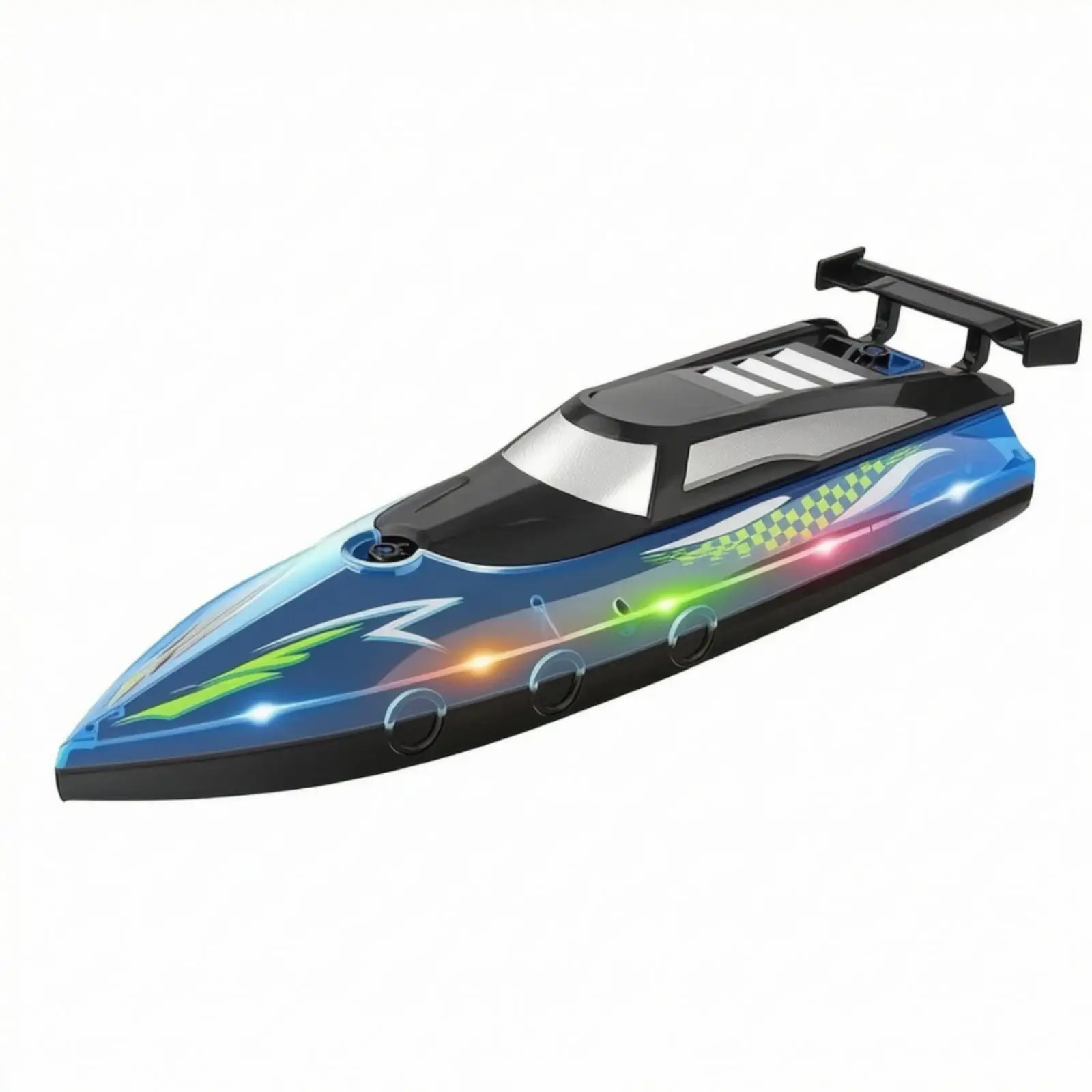 Wireless Control Boat with Dual Motors Streamlined Wireless Control Speed Boat Sealed Bright for Children, Pool, Lake