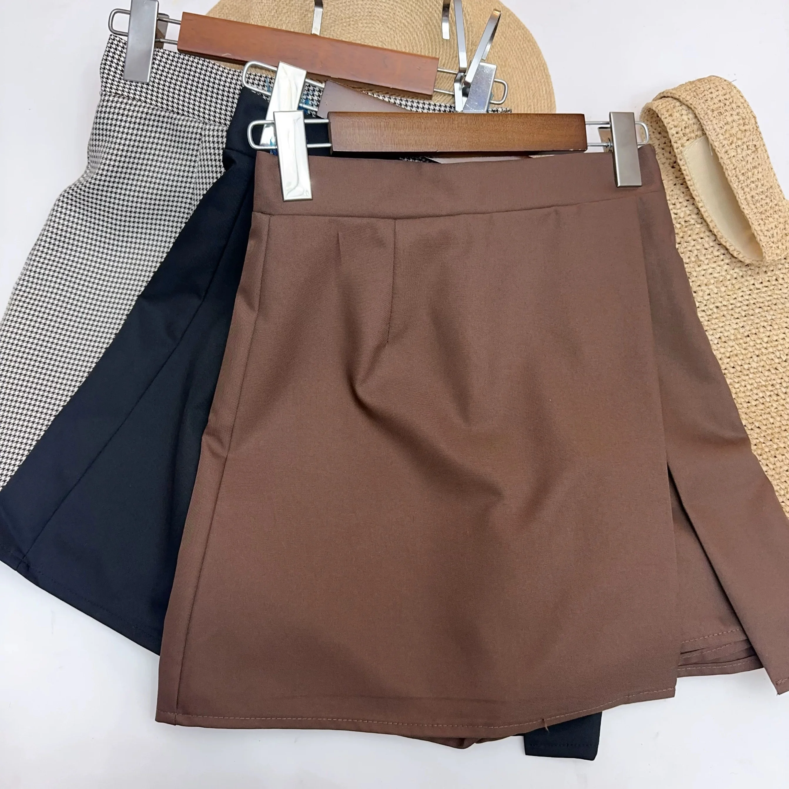 

Original D Rabbit Home Japanese Sle Women's Skirt A-Line Flared Slimming High Waist ort Skirt Versatile Commute Wear