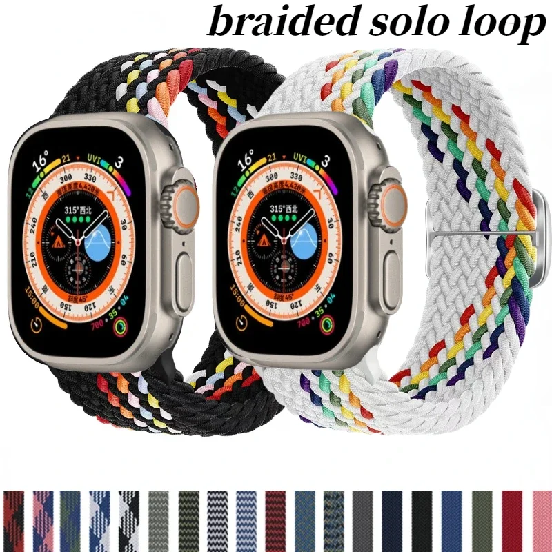 

Nylon Strap For Apple Watch Band 10 42mm 46mm 9 8 7 45mm 41mm Ultra/2 49mm Breathable iWatch 6 5 4 3 SE 44mm 40mm 42mm 38mm Belt