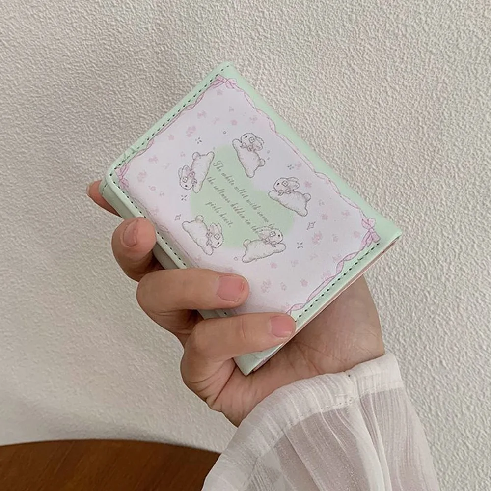 Dompet Koin Gambar Kelinci Lucu Tas Uang Tempat Kartu Tahan Air Kulit PU