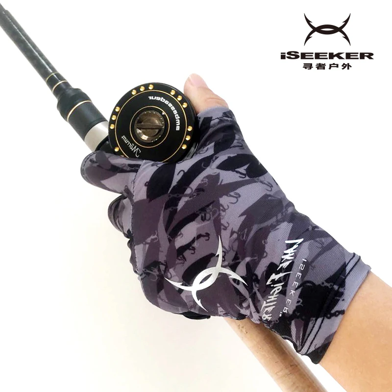 ISeeker Outdoor Lake Warrior Series Fishing Gloves Fast Drying Sunscreen Comfortable And Breathable Fishing Road Sub Camouflag