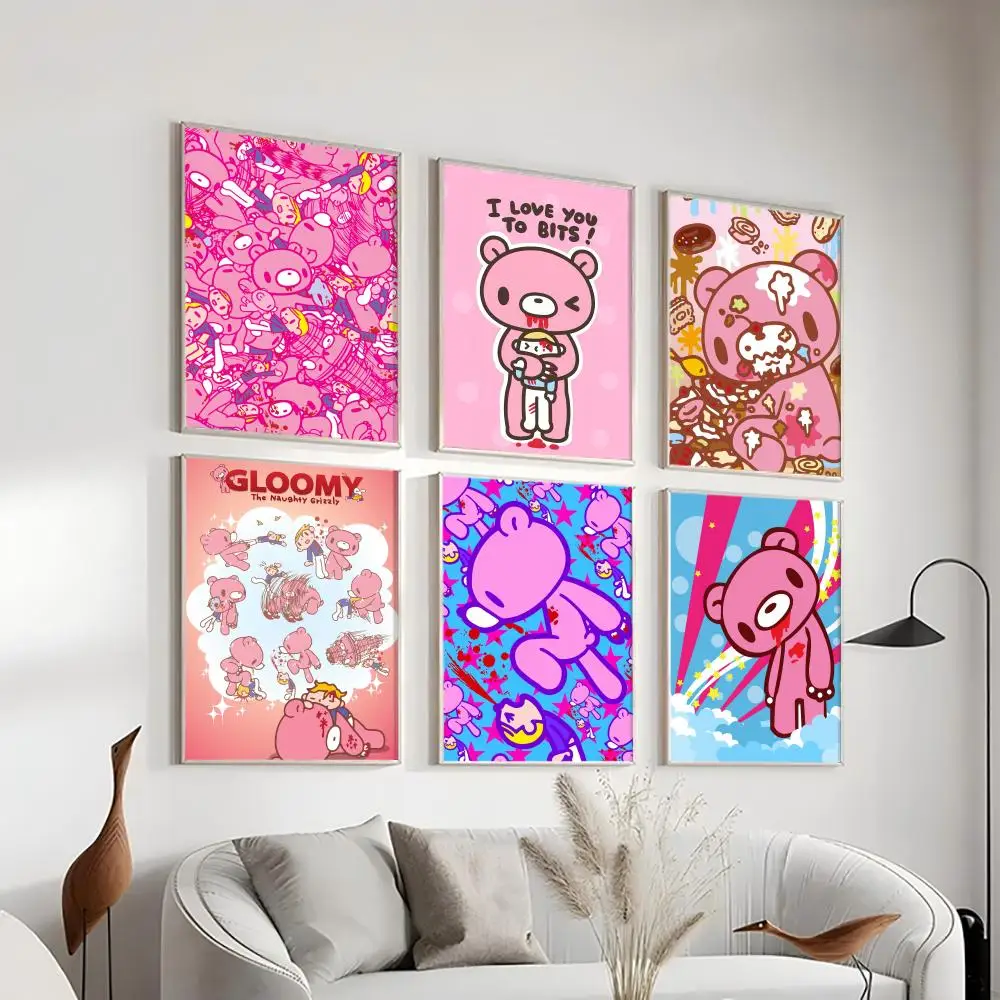 

Cartoon G-Gloomy Bear Poster HD Art Sticky Wall Waterproof Home Living Room Bedroom Bar Aesthetic Decoration Gift
