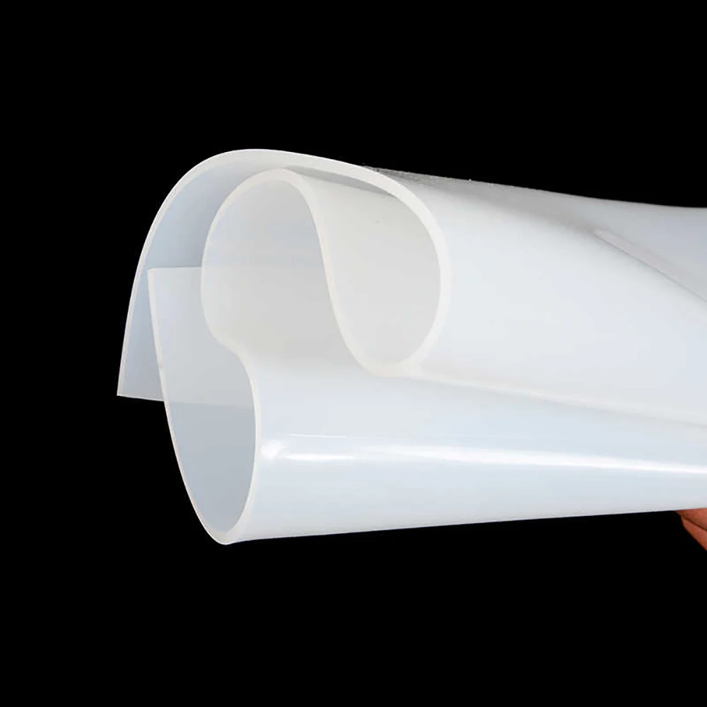 لوح مطاط السيليكون الأبيض الشفاف مربع سيليكون طوقا الغذاء الصف عنصر الختم مقاومة درجات الحرارة العالية 1 مللي متر-20 مللي متر