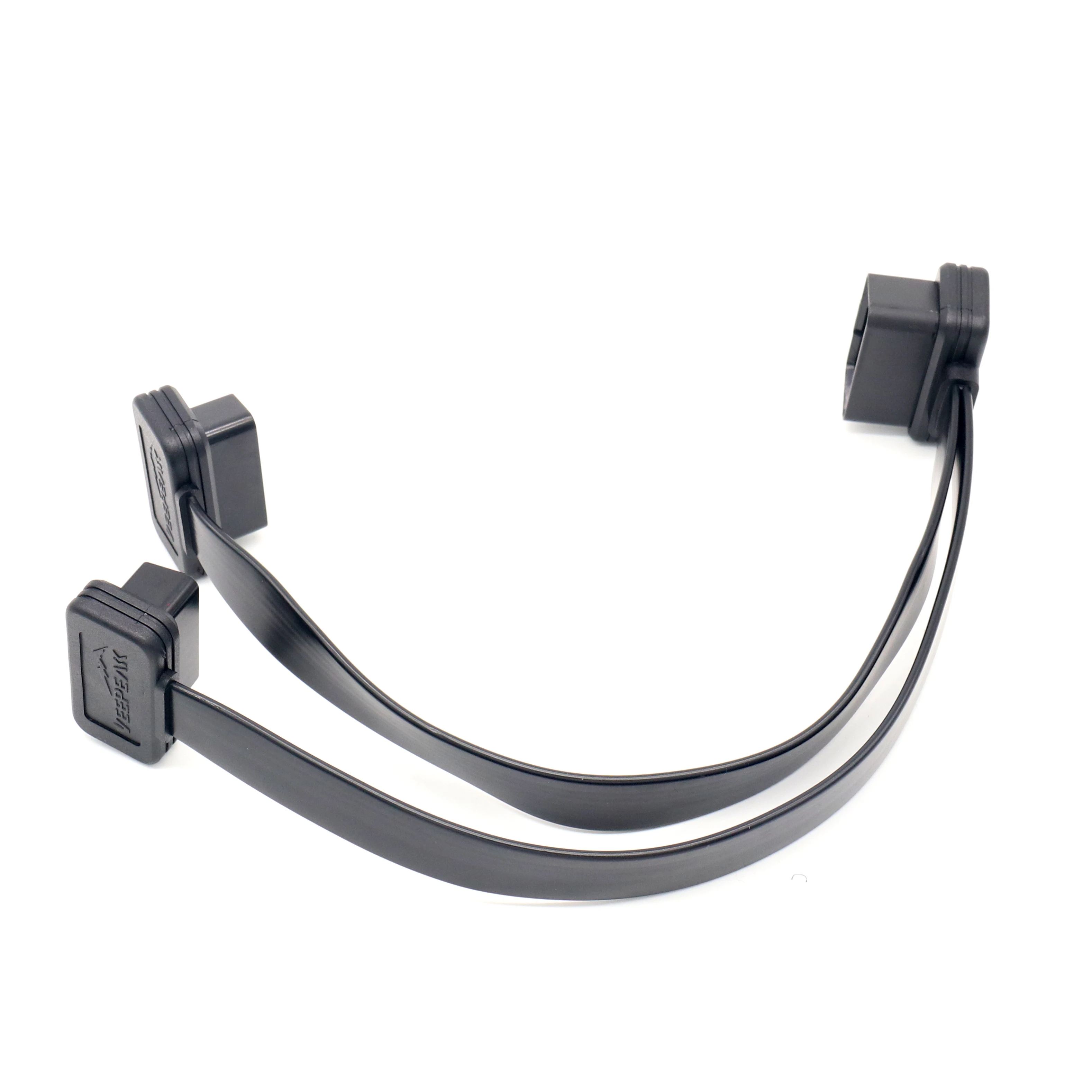 Veepeak OBD2 Splitter 1 to 2 Y Adapter 2-Way OBD Extension Cable 30CM 16 Pin Pass Through Low Profile