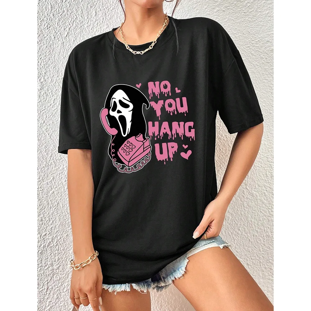 

AzaleeKa Women's T-Shirts All Season Casual Korean Cartoon Letter Printing Short Sleeve Crew Neck Daily T-Shirts
