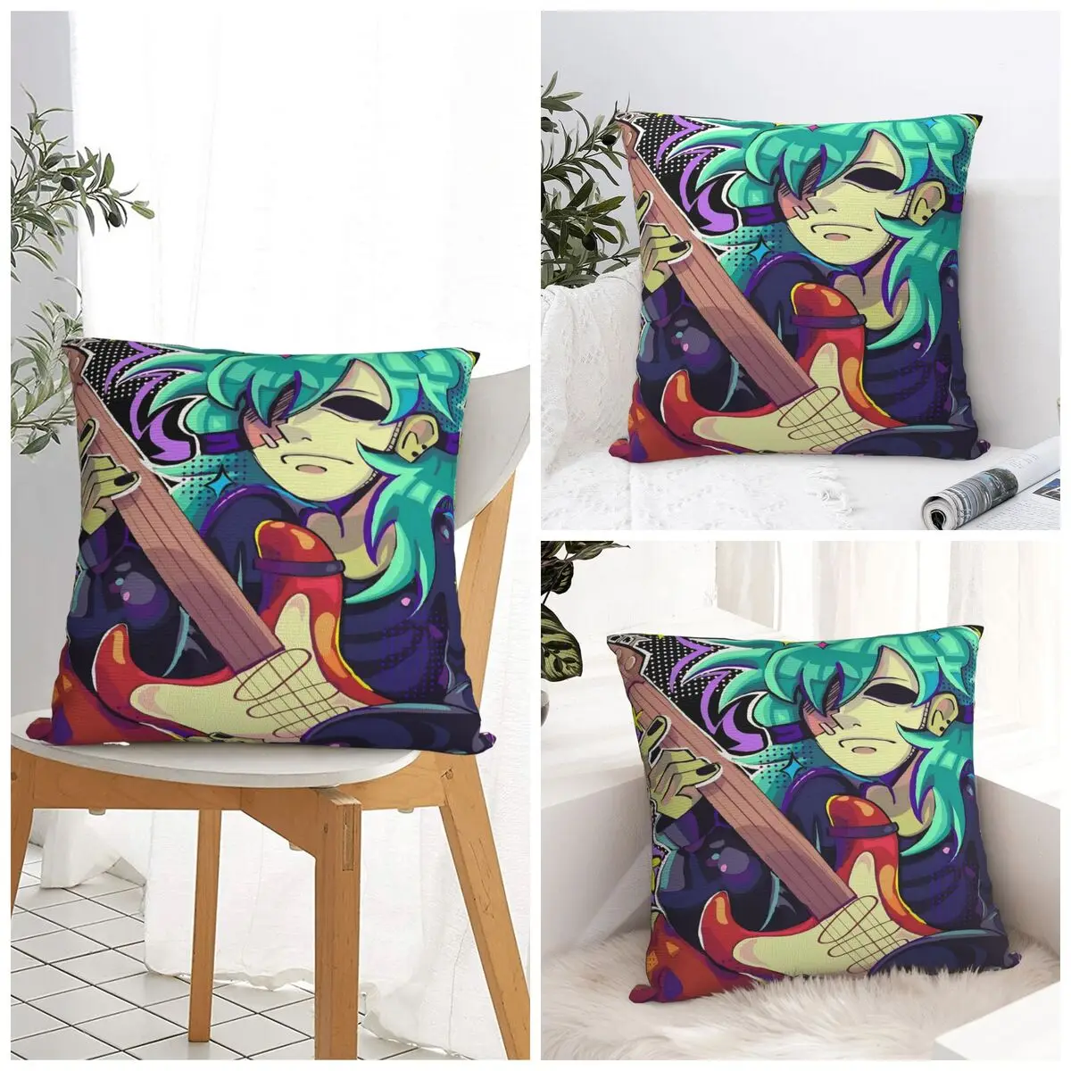 Funda de almohada juego s-sally f-face Terror Adventure funda de cojín personalizada funda de almohada divertida para sofá fundas de almohada decorativas para el hogar