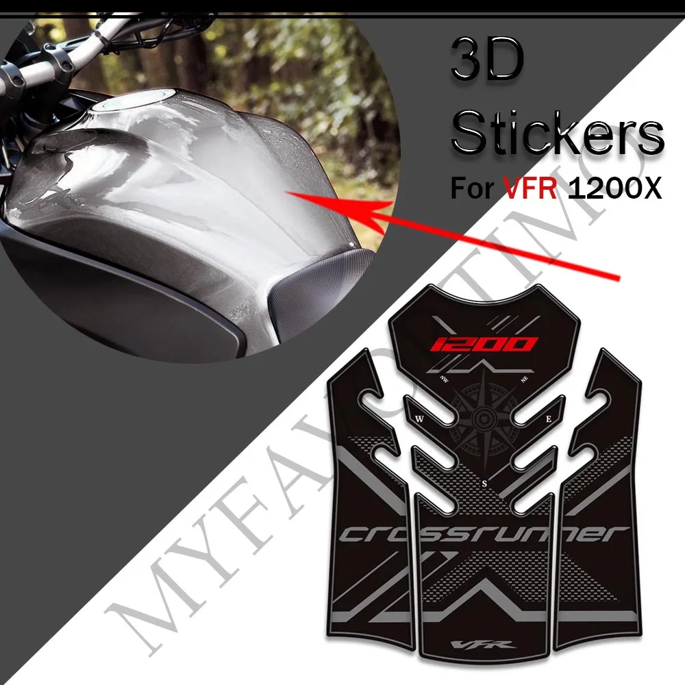 

Crosstourer Decals Stickers Protector Tank Pad Grips Gas Fuel Oil Kit Knee Motorcycle For Honda VFR 1200X 1200 X VFR1200X