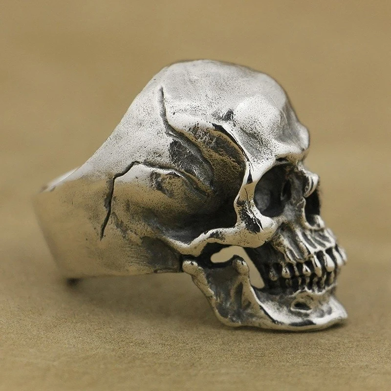 Classic Skeleton Men Rings Skull Red Eyes Accessories Creativity Punk Hip Hop Vintage Jewelry Halloween Gifts