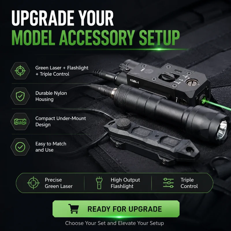 Small CQBL-1 Recharge Position Laser Nylon Housing External Wired Button Universal 20mm Hobby Rail Fitting