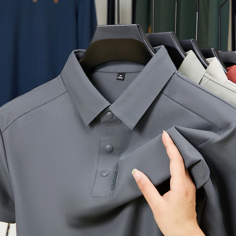 

Premium Slim Fit Men's Polo Shirt - Breathable Polyamide Spandex Fabric Elastane Unisex Casual & Business Tee