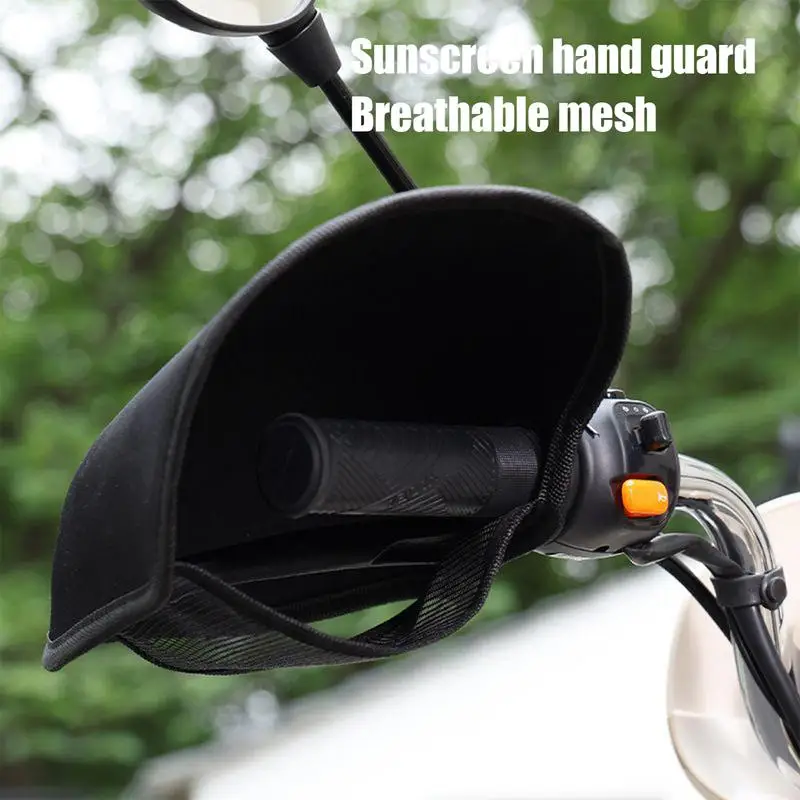 

Summer Motorcycle Grip Handlebar Muffs Windproof Sun Protection Breathable Handguards Motorbike Handle Cover Gloves