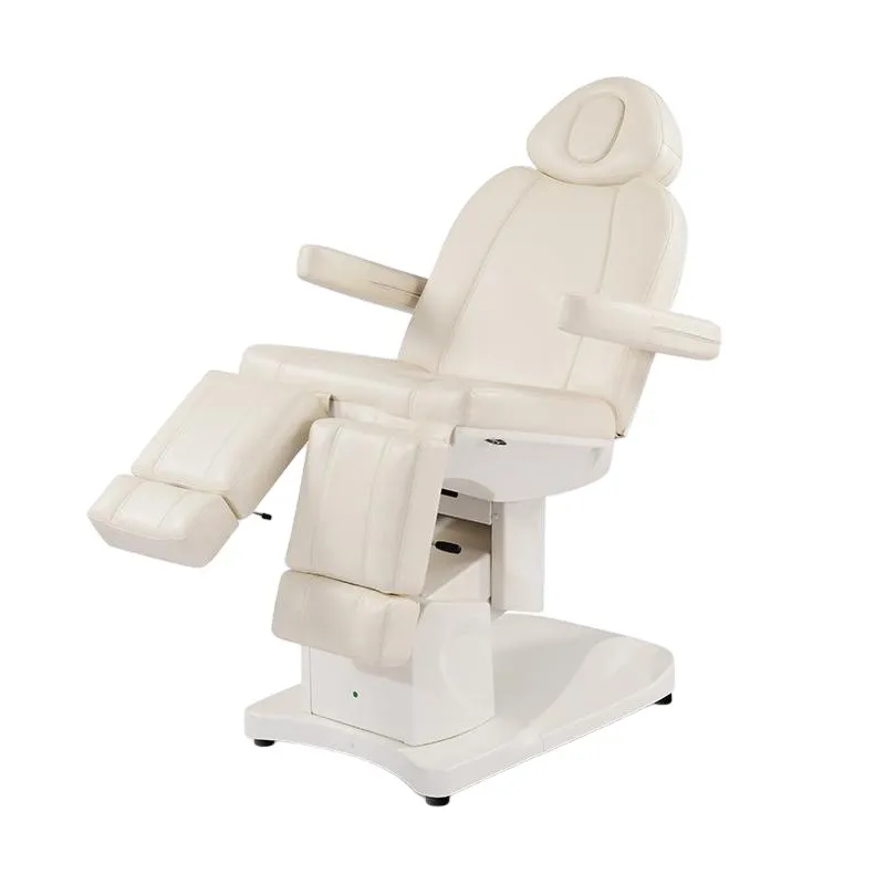 Adjustable Electric Tattoo Chair Massage Table Customized White Beauty Salon Split Leg Facial Chair