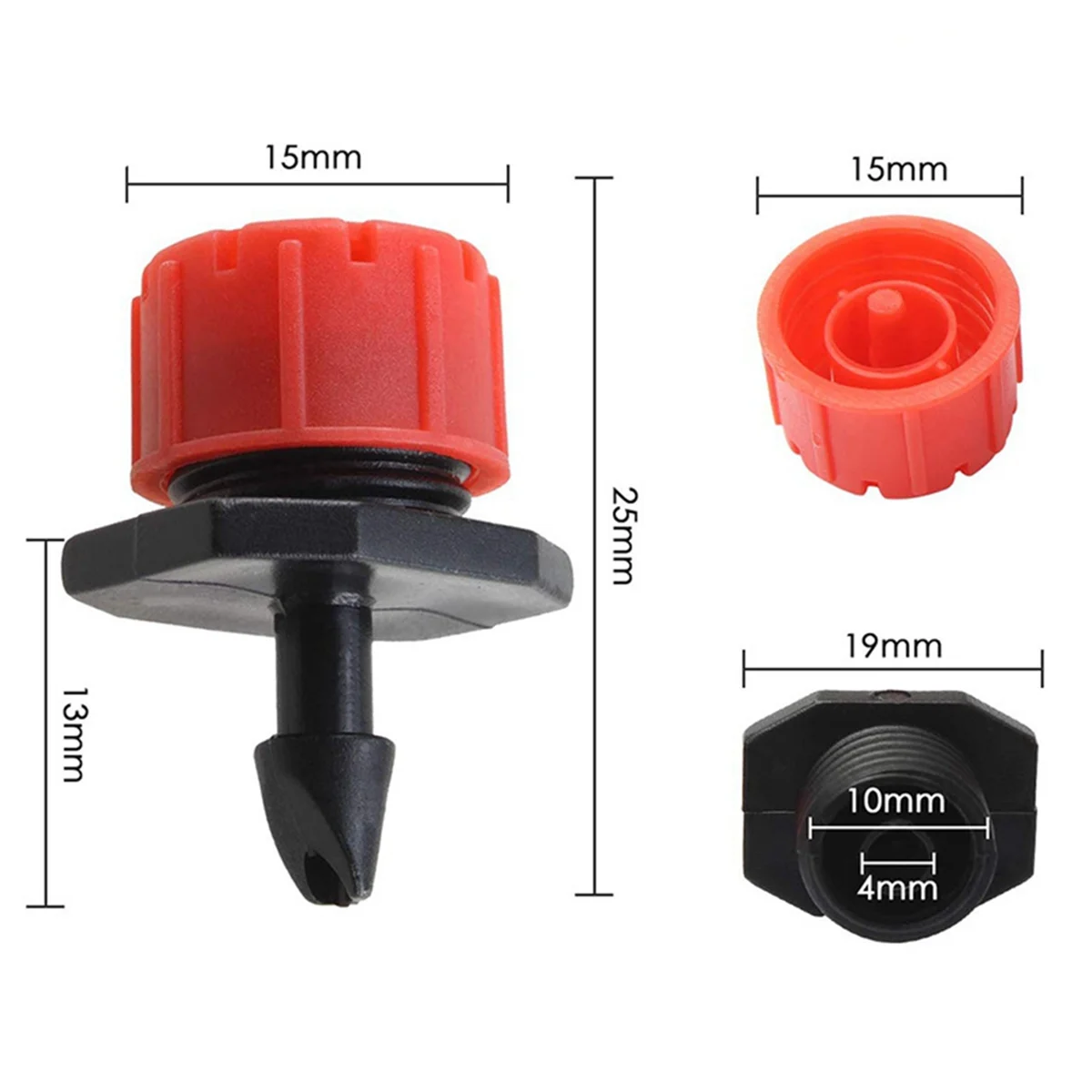 A77Q-300PCS Garden Eight-Hole Adjustable Flow Drippers, Garden Irrigation Nozzles, Courtyard Greenhouse Watering Nozzles