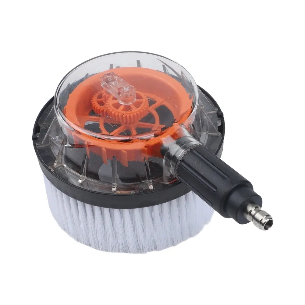 High Pressure Washer Rotating Brush Featuring 1/4 Quick Connect Male End for Integration with Car Wash Tools and Equipment