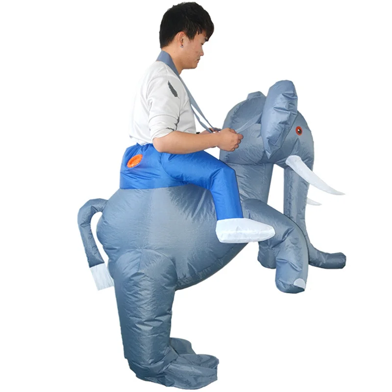 Inflatable Elephant Costume Party Carnival Cosplay Dress Halloween Blow Up Suit Animal for Women Men Kids