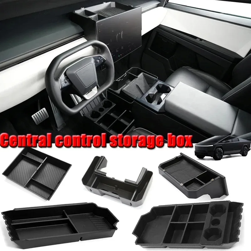 테슬라 사이버트럭 2024 중앙 제어 측면 장착 글로브 박스 파티션 수납함 내부 개조 액세서리 확장