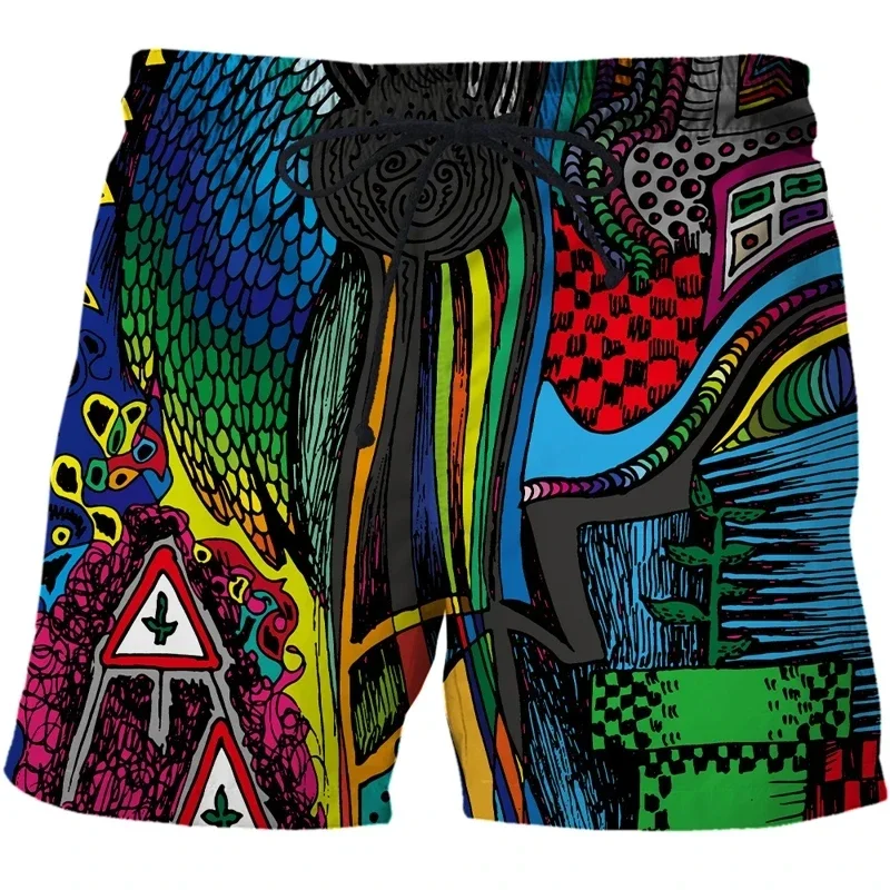 New Summer 3D Print Abstract Beach Causal Clothing Fashion Men Women Shorts Plus Size S-7XLStreetwear Kids Pants Cargo Tiki