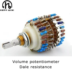 Commutateur de potentiomètre de volume avec résistance Dale, commutateur d'amplificateurs audio, atténuateur de commande, mieux que ALPS, 50K, 100K, 2,0 CH