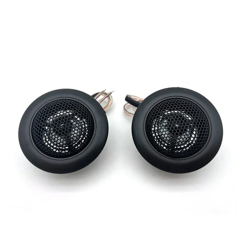 スーパードーム 12V 4Ω 25mm カー用ツイーター ブラック アイアン/メタル カーステレオツイータースピーカー ピーク120W 高性能