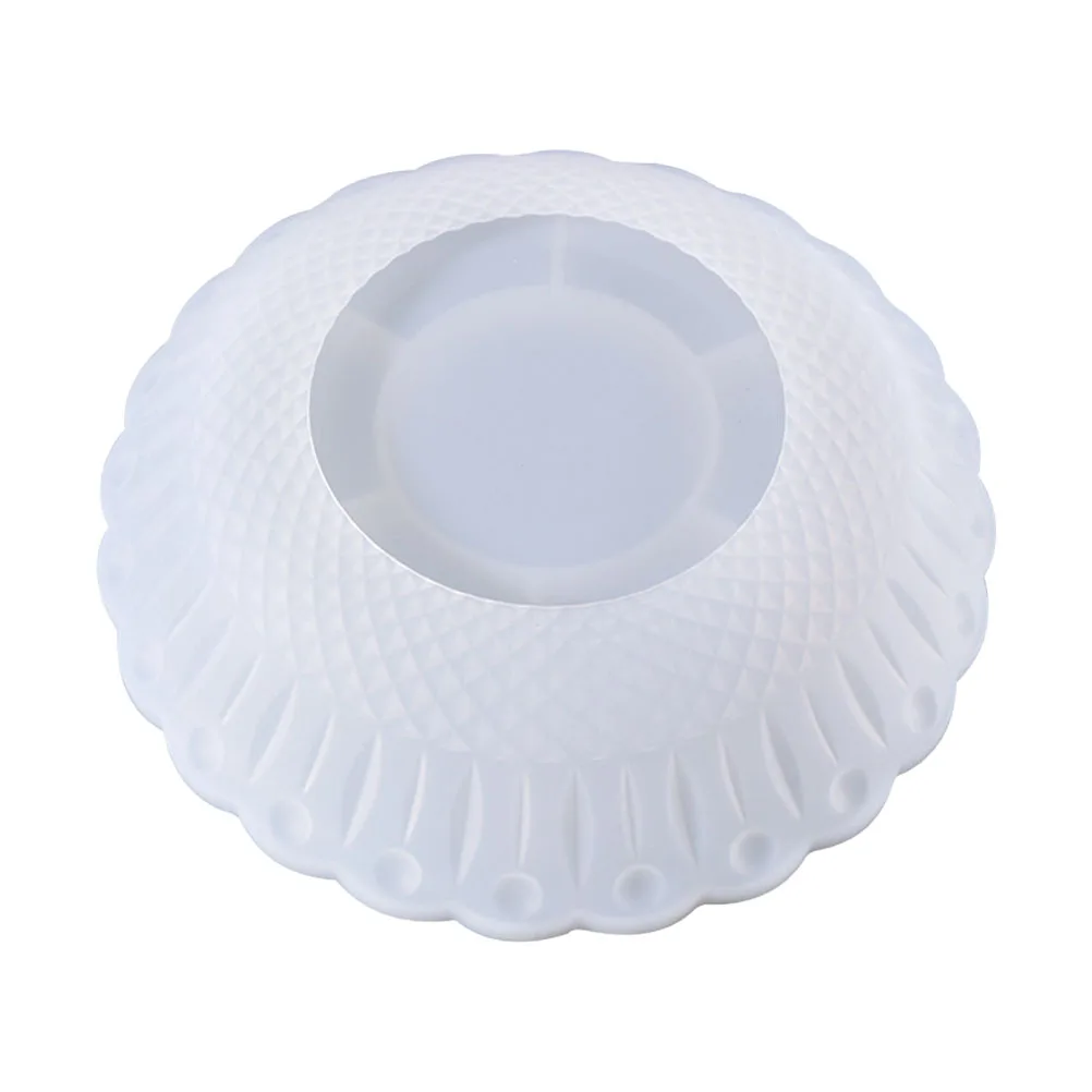 

1pc Crystal Epoxy Mold Large Lace Dish Resin Casting Tool Diy Storage Tray Snack Plate Fruit Bowl Serving Mold Handicraft Gift