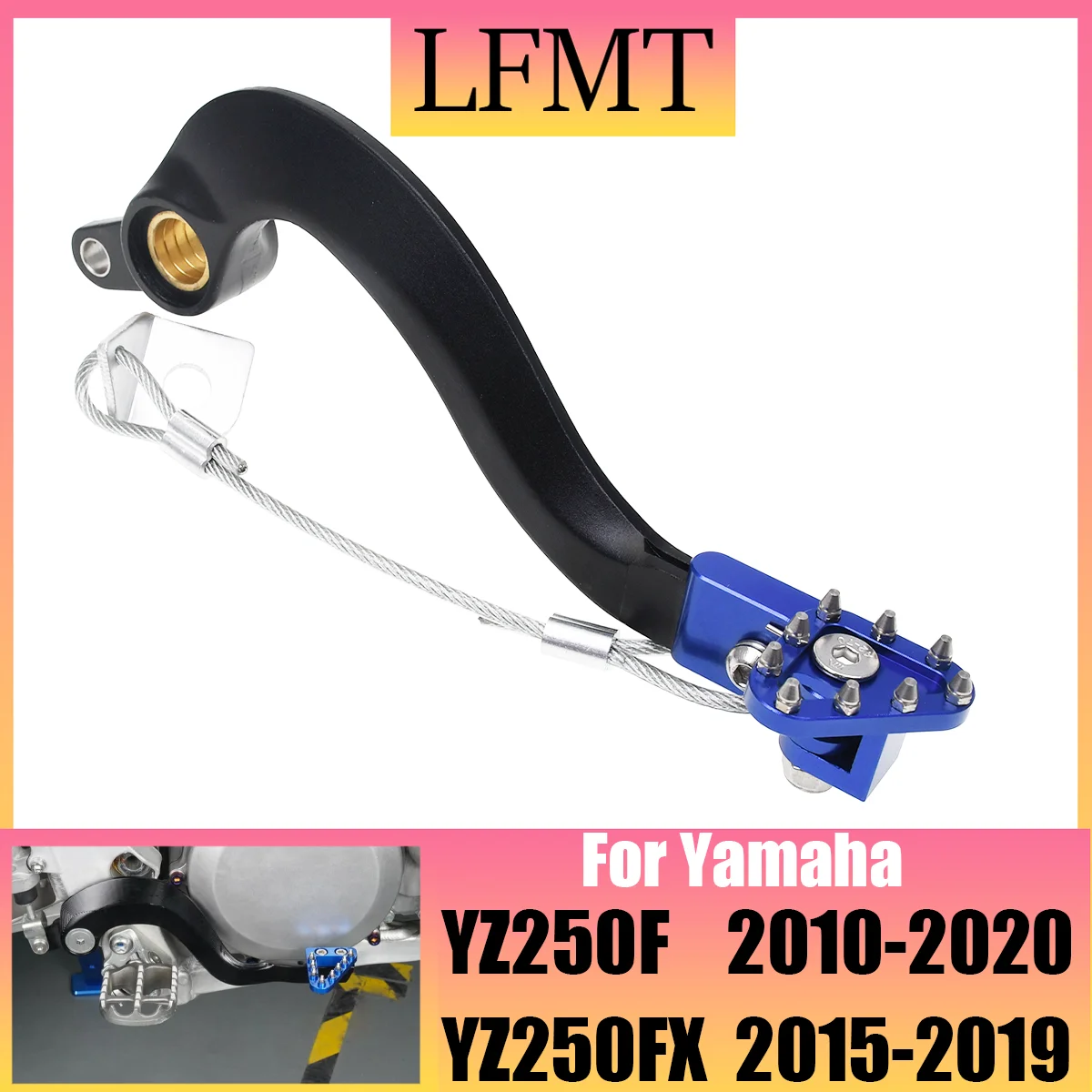 

For Yamaha YZ 250F 250FX YZ250F YZ250FX WR250F WR 250 F 2010-2020 Enduro Dirt Pit Bike Motocross CNC Rear Brake Pedal Lever