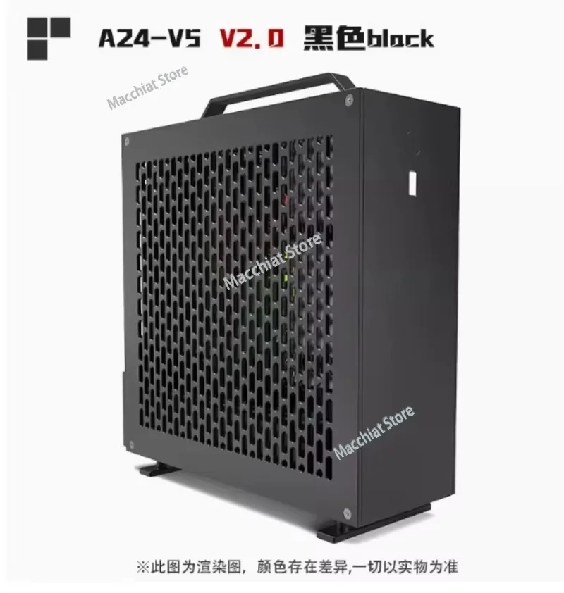 Mini A24-V5 2.0 Dual Slot Single-display 1u Power Supply Itx Chassis with Double Chamfer