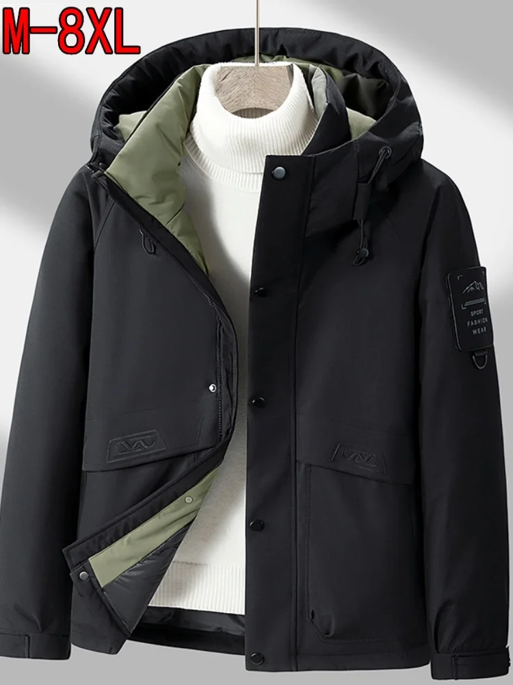 

Waterproof aphene Heating Hooded down Jaet Men's Winter Thi Casual Outerwear Warmth Cold Proof Coat Faion Urban Sle