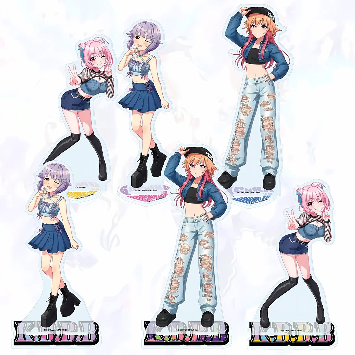 

Anime The Idolmaster Cinderella Girls New Arrival 15cm HD Acrylic Stand Mio Uzuki Rin Desktop Decor Carnival Gift keychain